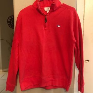 Southern Tide salmon color quarter zip